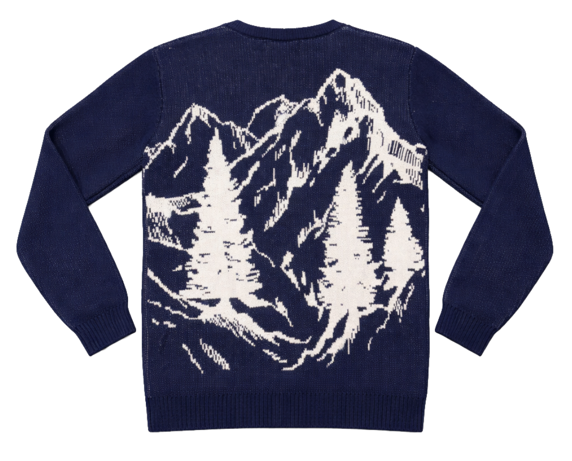 PULL TRICOT MONTAGNES GF38