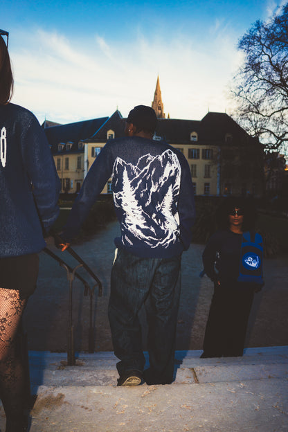 PULL TRICOT MONTAGNES GF38